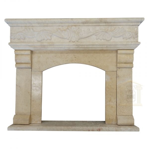 Limestone Glazed-polished-Fireplace