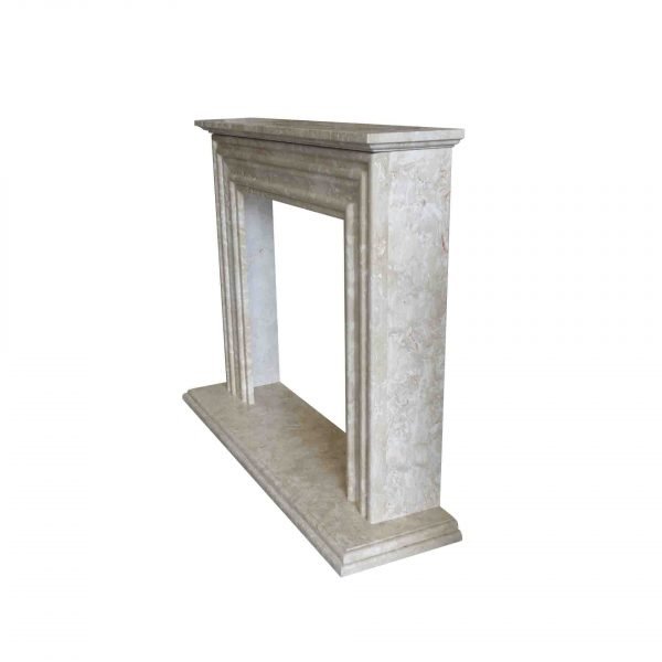 Crema Marfil Stone Fireplace Surround - Image 3