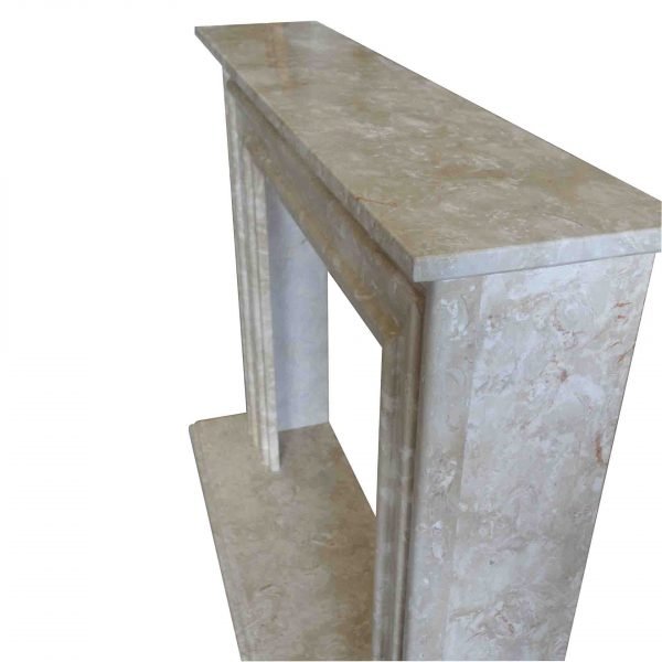 Crema Marfil Stone Fireplace Surround - Image 4
