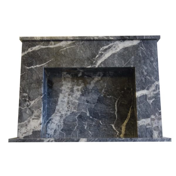 Black Veined Marble Fireplace Surround - Image 4