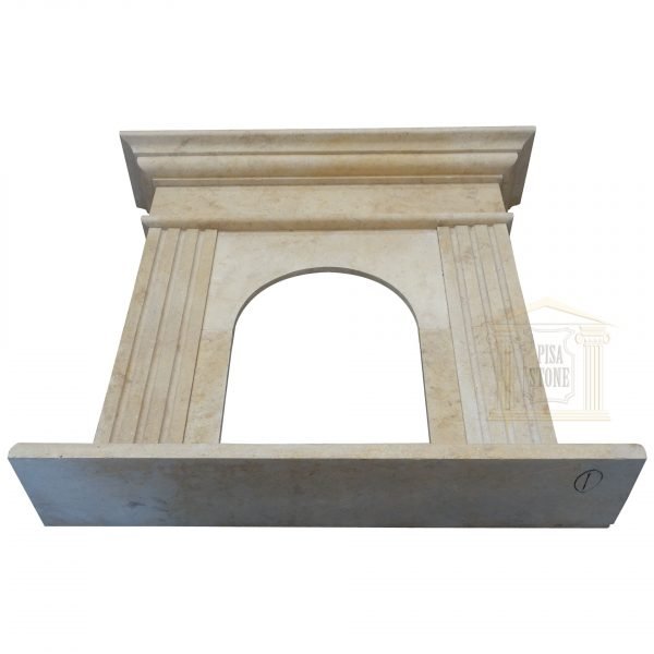 Light Yellow Limestone Fireplace Surround - Image 2
