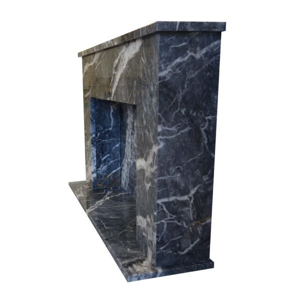 Black Veined Marble Fireplace Surround - Image 3