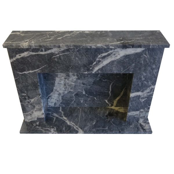 Black Veined Marble Fireplace Surround - Image 2
